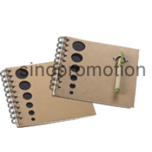 Stationery Mini Promotion Gift Recycled Notebook with Ball Pen